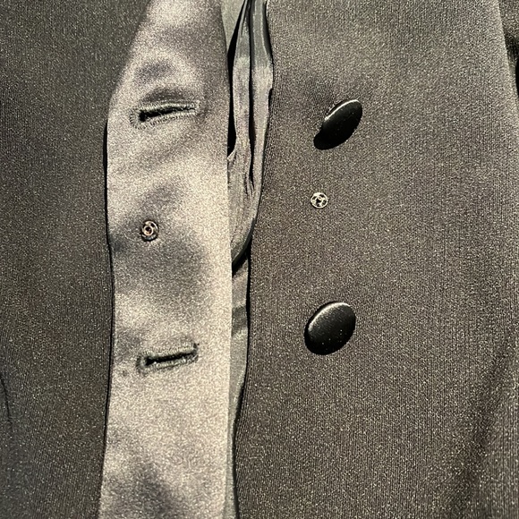 Emanuel Ungaro Vintage Black Blazer with Black Silk Collar and Buttons - Picture 12 of 14